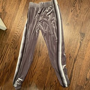 Velour striped sweatpants!